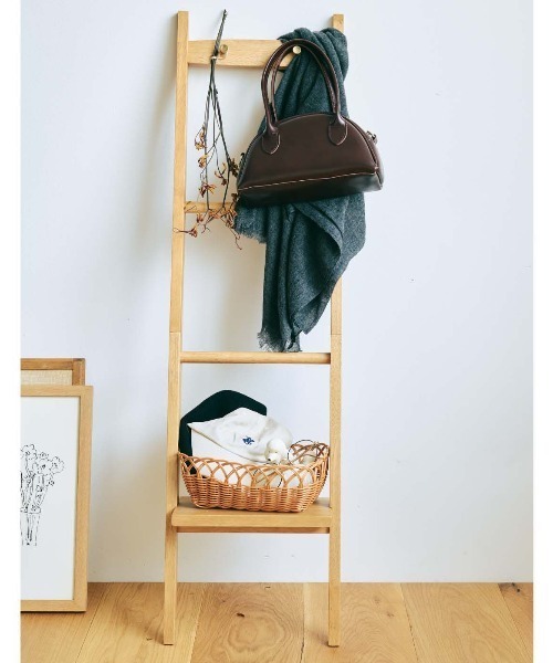 Kraso（クラソ） 家具 魅せる収納 立てかけてちょい置き 天然木ラダー
