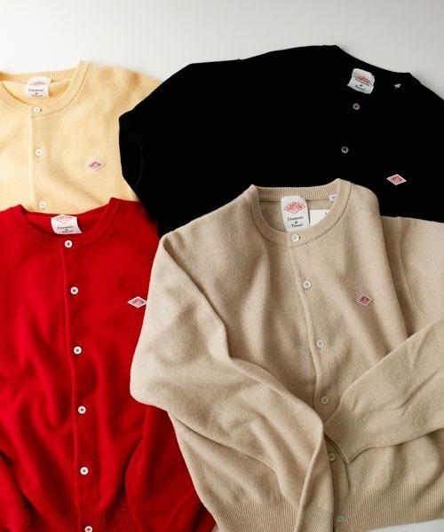 DANTON レッド カーディガン Danton（ダントン） ニットカーディガン 42 レッド レディース