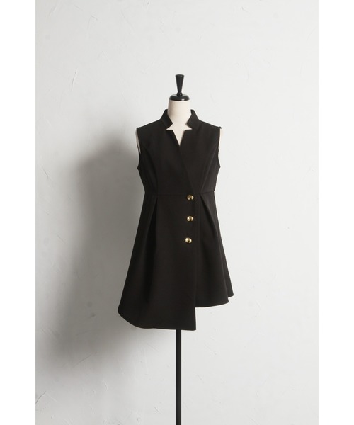 美品♡スタンブリーのジレ♡hlm ADORE &. NOSTALGIA ベスト ジレ デザインボタンアシメジレ レディース