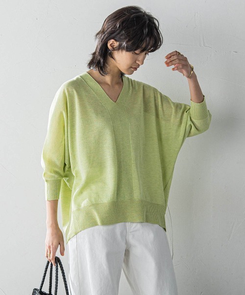 ストライプドルマンニットプルオーバー≪手洗い可能≫ Ketty Cherie｜ストライプドルマンニットプルオーバー≪手洗い