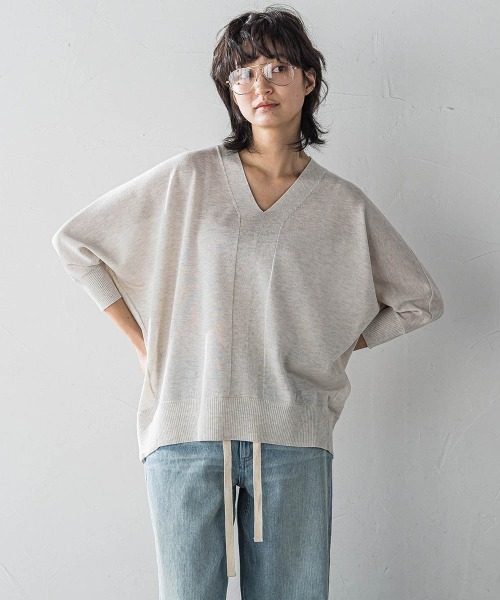 MAYSON GREY ニット セーター LEVITAシアーVネックドルマン