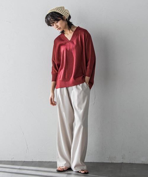 MAYSON GREY ニット セーター LEVITAシアーVネックドルマン
