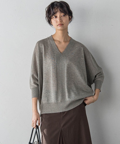 MAYSON GREY ニット セーター LEVITAシアーVネックドルマン