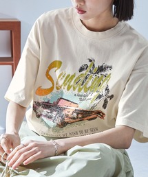 Tシャツ プリント オーバーサイズ ヴィンテージ L1696 MONO-MART tシャツ ヴィンテージ加工ツアーグラフィックデザイン