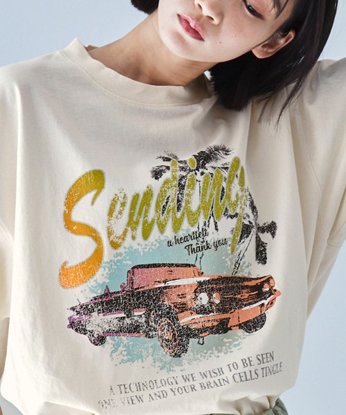 MONO-MART tシャツ ヴィンテージ加工ツアーグラフィックデザイン