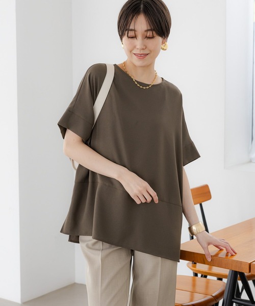 ブラウス シャツ サラサラリラクシーブラウス/576876 レディース Elura ブラウス シャツ サラサラリラクシーTブラウス/321530