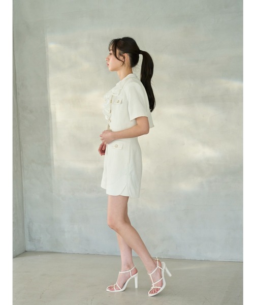SNIDEL パンツ サマーツイードショートパンツ レディース