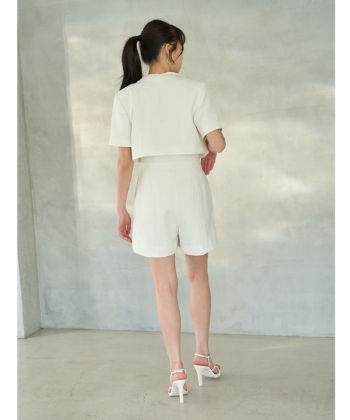 SNIDEL パンツ サマーツイードショートパンツ レディース