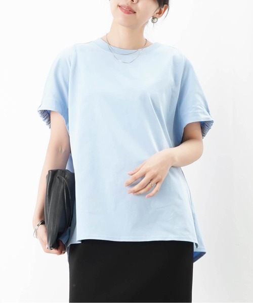 tシャツ LC/LLL ギャザーポンチョ立体プルオーバー レディース