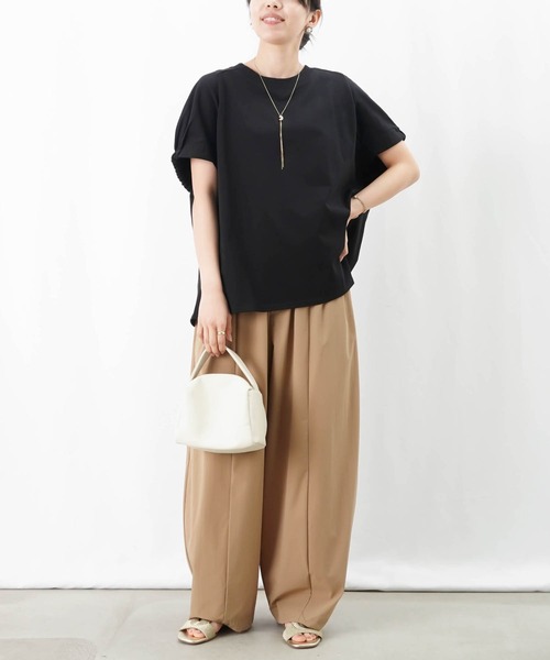 tシャツ LC/LLL ギャザーポンチョ立体プルオーバー レディース LADY LUCK LUCA tシャツ LC/LLL ギャザーポンチョ立体プル