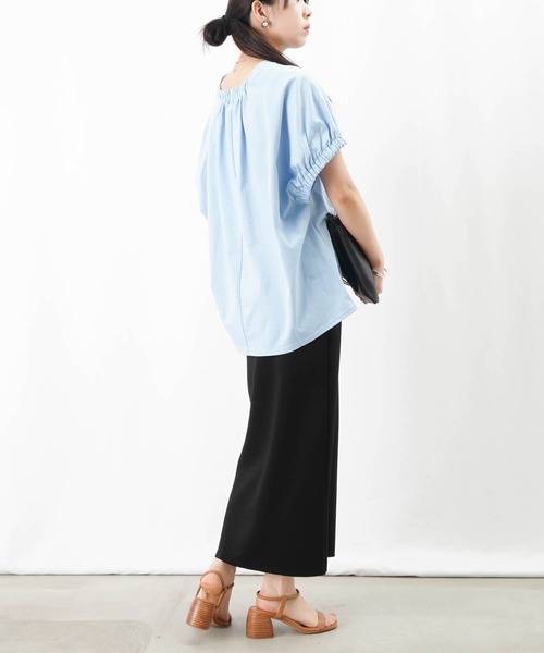 tシャツ LC/LLL ギャザーポンチョ立体プルオーバー レディース LADY LUCK LUCA tシャツ LC/LLL ギャザーポンチョ立体プル