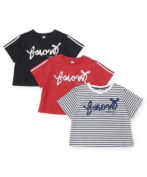 メゾピアノ新品新作タグ付き【接触冷感】リボンロゴTシャツ150