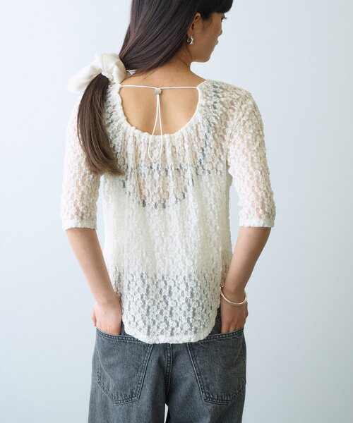 tシャツ lace layered pullover レディース