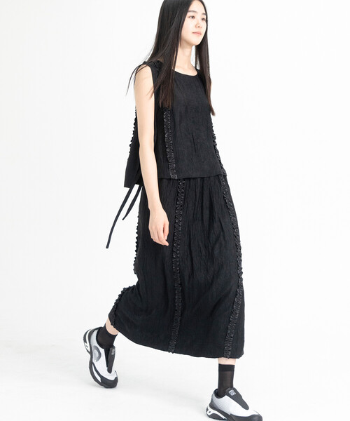【美品】eunoia ブラック プリーツスカート eunoia | プリーツスカート WOMEN