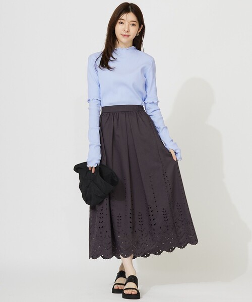any SiS スカート カットワークエンブロイダリー : ZOZOTOWN