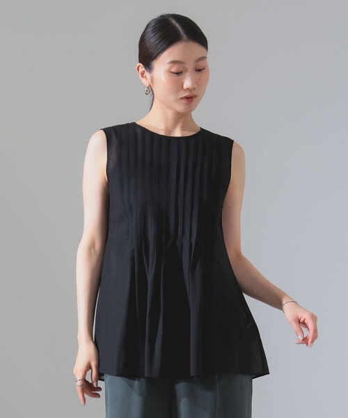 Demi-Luxe BEAMS ブラウス シャツ コットンボイル ピンタック