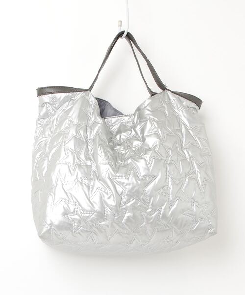 「COOCO」 トートバッグ ALL シルバー レディース_画像2