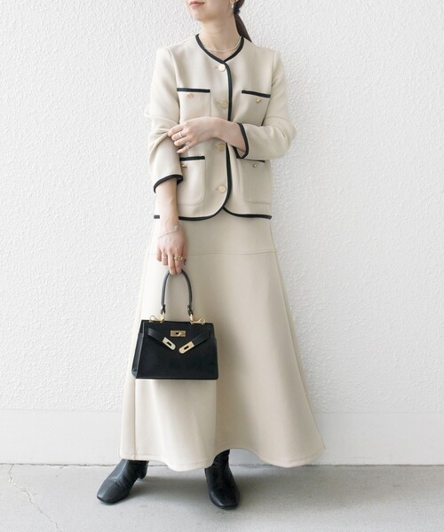 SHIPS any ノーカラージャケット ベージュ系 SHIPS any 「SHIPS any」 ノーカラージャケット ONE SIZE