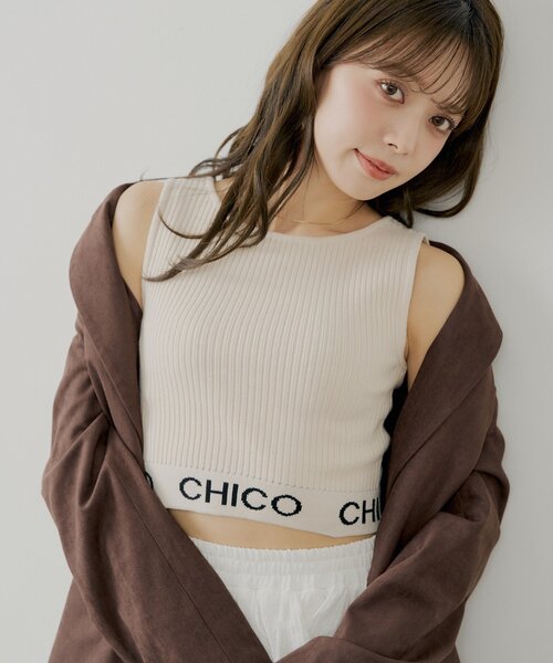 Chico（チコ） タンクトップ ノースリーブ 「WEB限定/REVIVAL」裾ロゴ