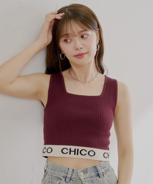 タンクトップ ノースリーブ 韓国ファッション メロウ切り替えクロップド丈リブタンクトップ レディース aimoha タンクトップ ノースリーブ リブニットクロップドタンク