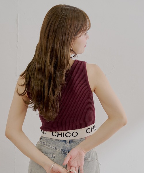 Chico タンクトップ ノースリーブ 「WEB限定/REVIVAL」裾ロゴ