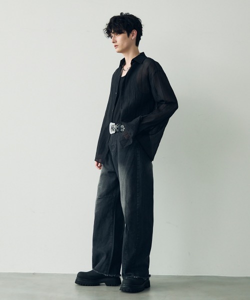 Shoowtime（ショウタイム） ジーンズ Wide curve denim pants with