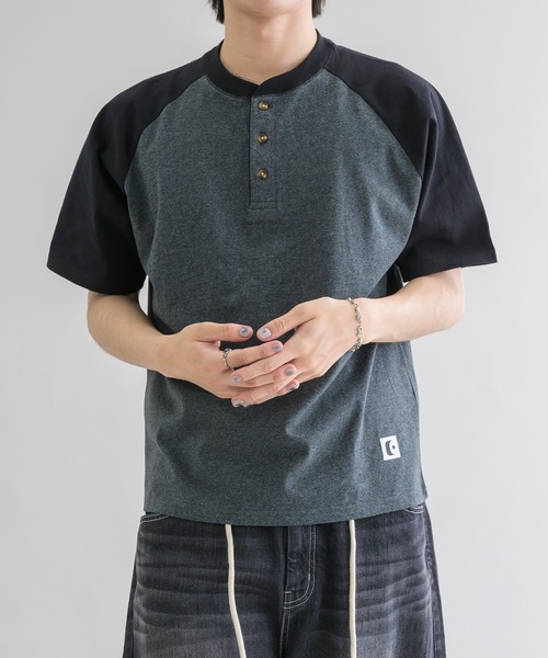 ア*キ様 クロムハーツ ラグラン5部袖ヘンリーネックTシャツ XXL CHROME HEARTS（クロムハーツ） ヘンリーネック 7分袖 カットソー T