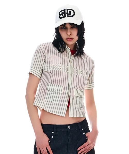 ブラウス シャツ PATCH LOGO COMPACT SHIRT レディース