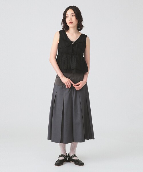 Ray BEAMS（レイ ビームス） ブラウス シャツ レース ペプラム