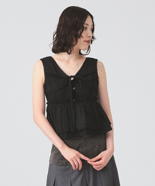 Ray BEAMS（レイ ビームス） ブラウス シャツ レース ペプラム