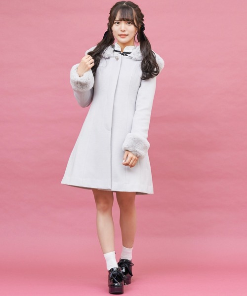「Secret Honey」 コート MEDIUM オフホワイト レディース_画像9