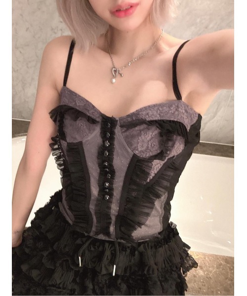 Darich ミックスシアーコルセットキャミソール ダーリッチ Darich ミックスシアーコルセットキャミソール