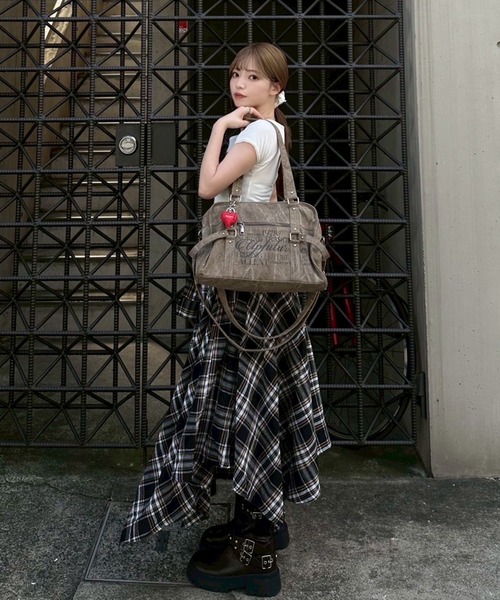 ACLENT チェックスカート Volume wrap check skirt｜ACLENT（アクレント）