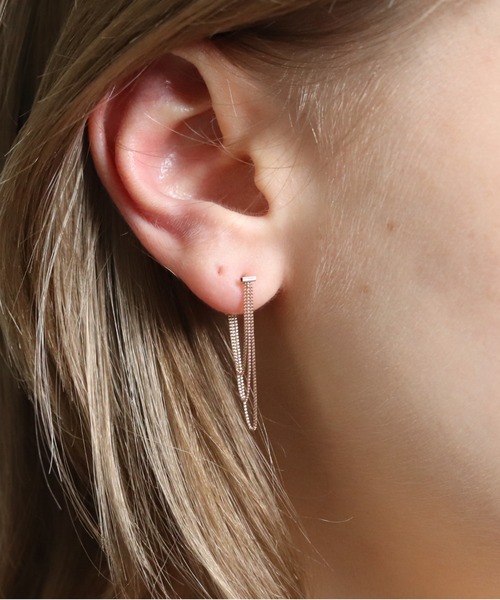 ピアス ゴールド ベネチアンチェーン ピアス | K10YG レディース メンズの画像