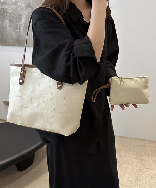 専用 ☆ 前ポケット付きバッグ＆ポーチ etc.☆ ジョリーフルール blackdia ocean（ブラックダイヤオーシャン） トートバッグ ポーチ付