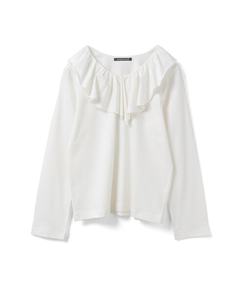 ミズイロインド　フリルブラウス・キャミベストのセット mizuiroind（ミズイロインド） tシャツ 入学式 卒業式 フリルカラー