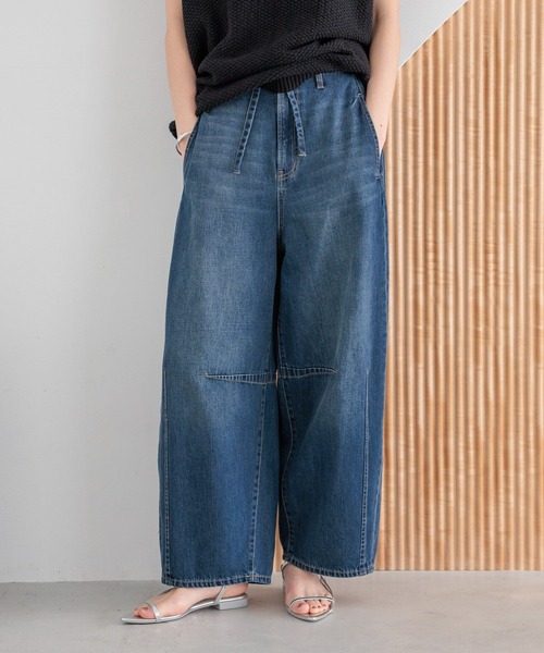 「LOWRYS FARM」 加工デニムパンツ LARGE グレー レディース