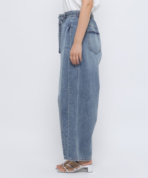 「LOWRYS FARM」 加工デニムパンツ LARGE グレー レディース
