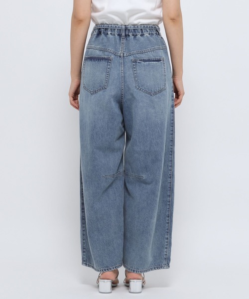 「LOWRYS FARM」 加工デニムパンツ LARGE グレー レディース