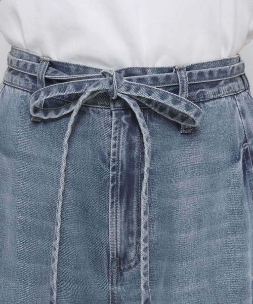 「LOWRYS FARM」 加工デニムパンツ LARGE グレー レディース