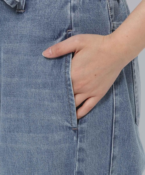 「LOWRYS FARM」 加工デニムパンツ LARGE グレー レディース