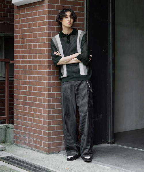 「Bleme」 半袖ポロシャツ M ブラック メンズ_画像7