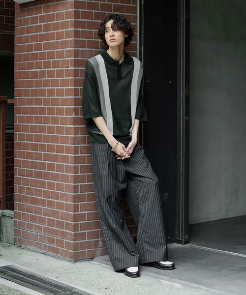 「Bleme」 半袖ポロシャツ M ブラック メンズ_画像8