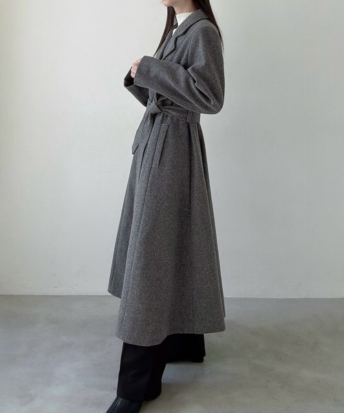 Meiru コート チェスターコート ダブルボタンフレアロングチェスター