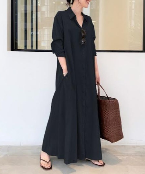 cammie ワンピース Aラインロングシャツワンピース : ZOZOTOWN Yahoo