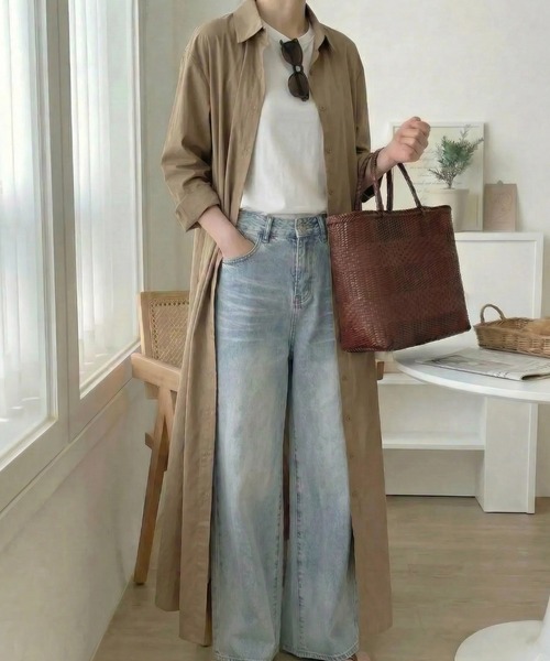 cammie ワンピース Aラインロングシャツワンピース : ZOZOTOWN Yahoo