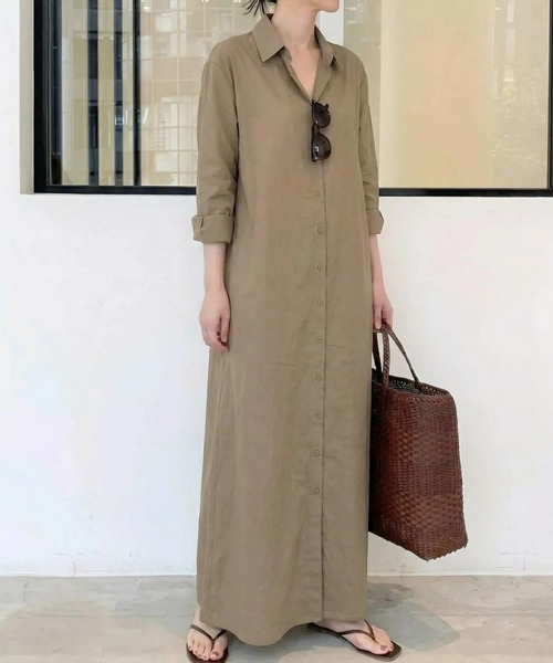 cammie ワンピース Aラインロングシャツワンピース : ZOZOTOWN Yahoo