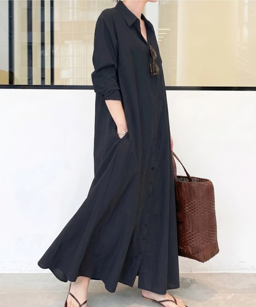 cammie ワンピース Aラインロングシャツワンピース : ZOZOTOWN Yahoo