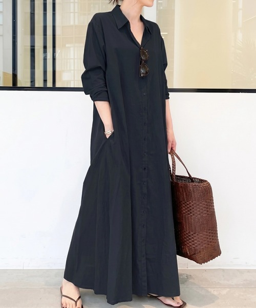 cammie ワンピース Aラインロングシャツワンピース : ZOZOTOWN Yahoo
