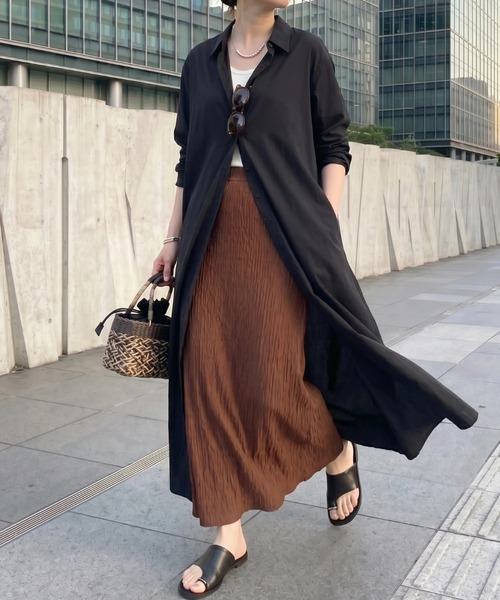 cammie ワンピース Aラインロングシャツワンピース : ZOZOTOWN Yahoo